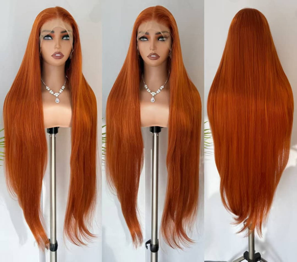 Perruque straight ultra class et sophistiquéeavec closure 6*6 HD effet frontal