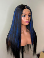 Nicky noir/bleu T-lace